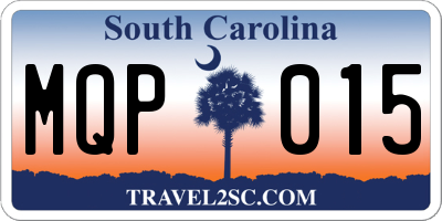 SC license plate MQP015