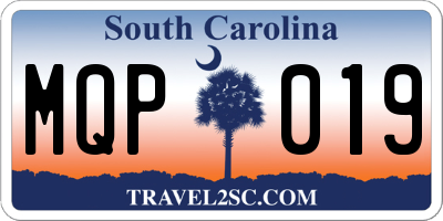 SC license plate MQP019