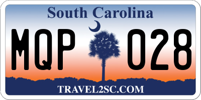 SC license plate MQP028