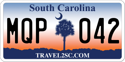 SC license plate MQP042