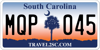 SC license plate MQP045