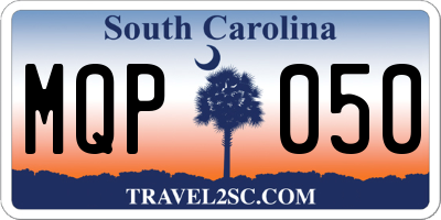 SC license plate MQP050