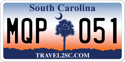 SC license plate MQP051