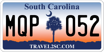 SC license plate MQP052