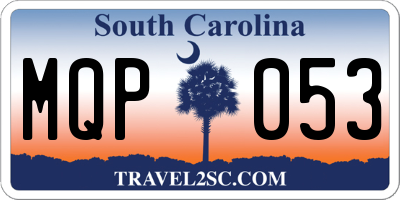 SC license plate MQP053