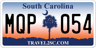 SC license plate MQP054