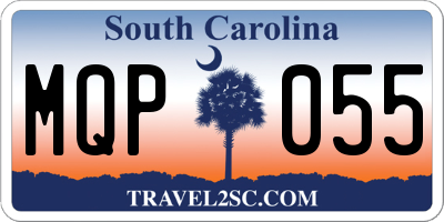 SC license plate MQP055