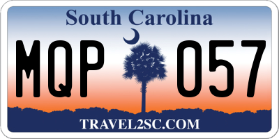 SC license plate MQP057
