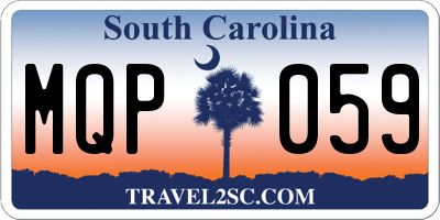 SC license plate MQP059