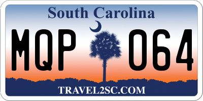 SC license plate MQP064