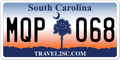 SC license plate MQP068
