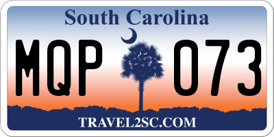 SC license plate MQP073