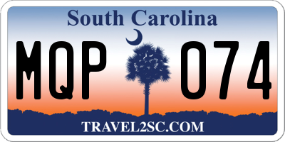 SC license plate MQP074