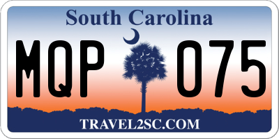 SC license plate MQP075