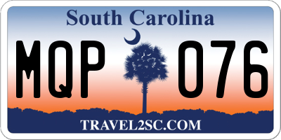 SC license plate MQP076