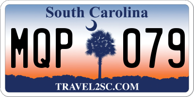 SC license plate MQP079
