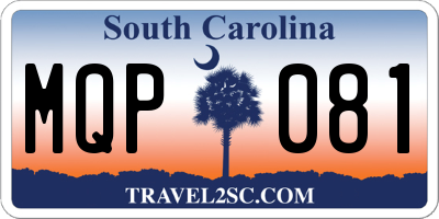 SC license plate MQP081