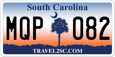 SC license plate MQP082