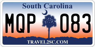 SC license plate MQP083