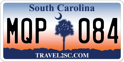 SC license plate MQP084