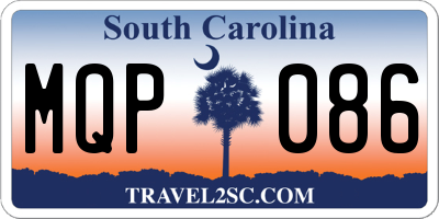 SC license plate MQP086