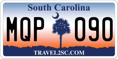 SC license plate MQP090