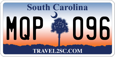 SC license plate MQP096