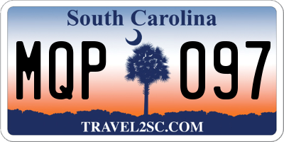 SC license plate MQP097