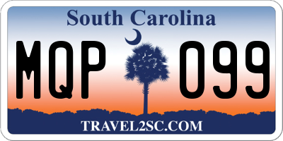 SC license plate MQP099