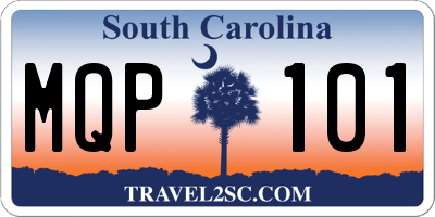 SC license plate MQP101