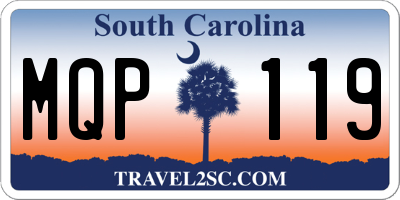 SC license plate MQP119