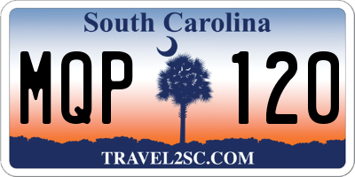 SC license plate MQP120