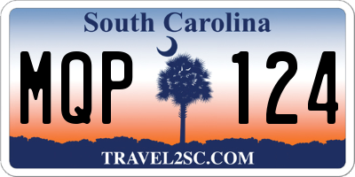 SC license plate MQP124