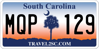 SC license plate MQP129