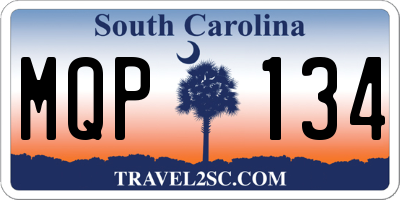SC license plate MQP134
