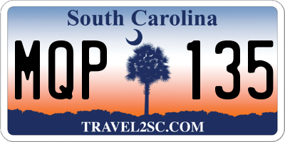 SC license plate MQP135