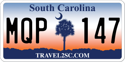 SC license plate MQP147