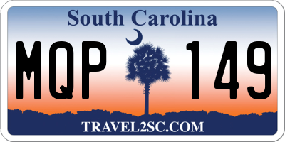 SC license plate MQP149