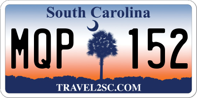 SC license plate MQP152