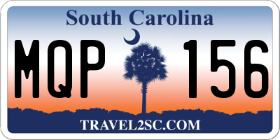 SC license plate MQP156