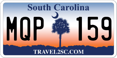 SC license plate MQP159
