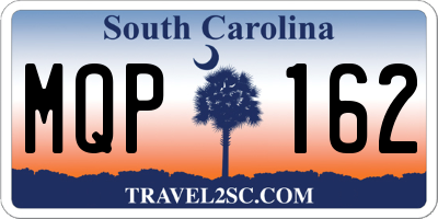 SC license plate MQP162