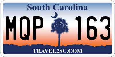 SC license plate MQP163
