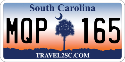SC license plate MQP165