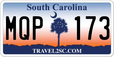 SC license plate MQP173
