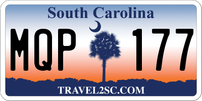 SC license plate MQP177