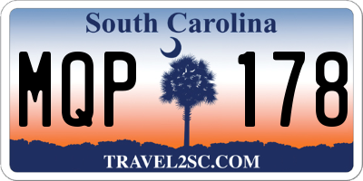 SC license plate MQP178