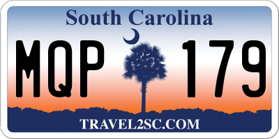 SC license plate MQP179