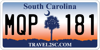SC license plate MQP181