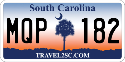 SC license plate MQP182